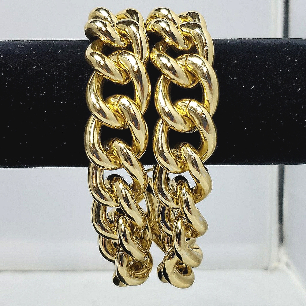 Bijou Drive  double link gold bracelet